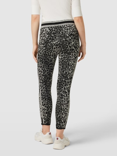 Cambio Comfortbroek met dierenprint all-over, model 'RANEE GALLON' Zwart - 5