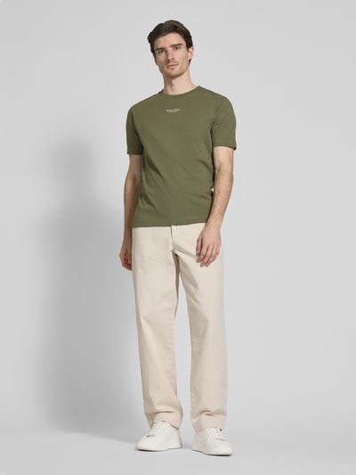 Marc O'Polo Regular Fit T-Shirt aus reiner Baumwolle Oliv 1