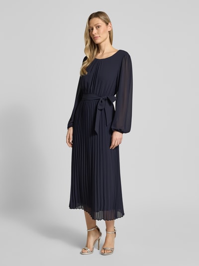 s.Oliver BLACK LABEL Tailliertes Freizeitkleid mit Taillengürtel zum Binden Marine 1