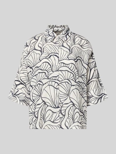 Produktfoto, Relaxed Fit Bluse im Allover-Look Modell 'Fashell' von OPUS z mieszanki wiskozy, kołnierzyk koszulowy, rękaw o dł. 3/4