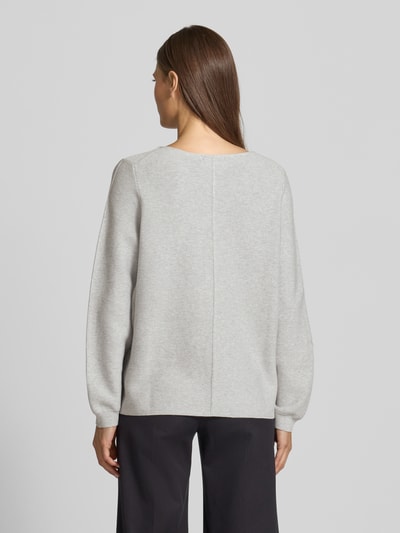 Christian Berg Woman Regular Fit Longsleeve aus reiner Baumwolle in Strick-Optik Mittelgrau Melange 5