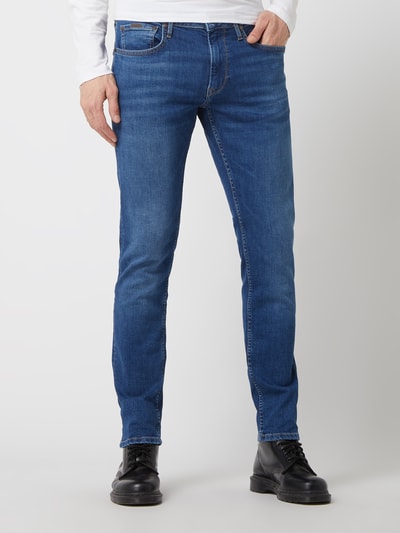 Pepe Jeans Jeansy o kroju tapered fit z dodatkiem streczu model ‘Stanley’ Jeansowy niebieski 4