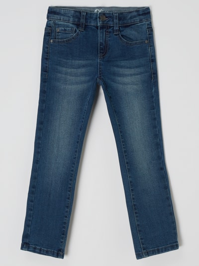 s.Oliver RED LABEL Slim fit jeans met stretch, model 'Brad'  Jeansblauw - 1