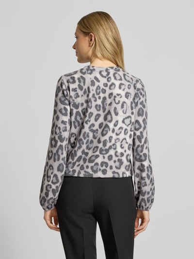 monari Cardigan met ronde hals en knoopsluiting Taupe - 5