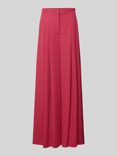 Marc Cain Wide leg stoffen broek met bandplooien Fuchsia - 2