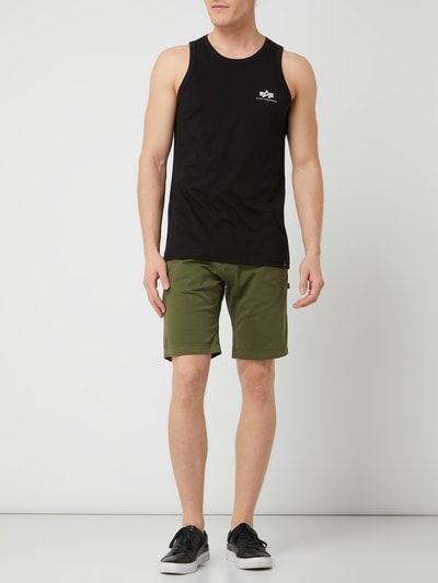 Alpha Industries Korte chino met stretch, model 'Kerosene' Olijfgroen - 1