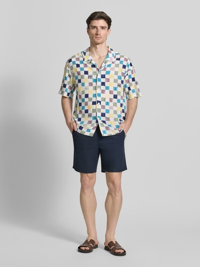 HUGO Relaxed Fit Freizeithemd aus reiner Viskose Modell 'BEACH' Royal 1