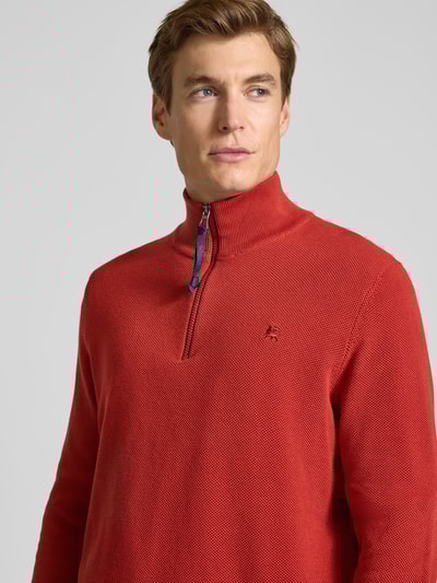 Lerros Gebreide pullover met schipperskraag Rood - 3