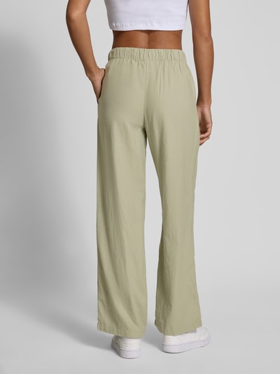 Only Weite Hose aus Viskose-Leinen-Mix Modell 'CARO' Oliv 5