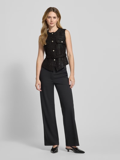 JOOP! Gilet in bouclélook met riem, model 'Viola' Zwart - 1