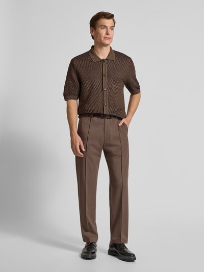 Cinque Regular fit poloshirt met knoopsluiting, model 'Janne' Marineblauw - 1