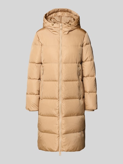 ARMANI EXCHANGE Płaszcz puchowy o kroju regular fit z dwustronnym zamkiem błyskawicznym Camel 2