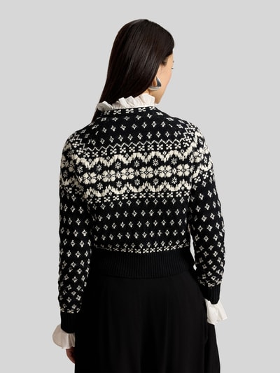 Polo Ralph Lauren Strickjacke mit geripptem Bundabschluss Black 5
