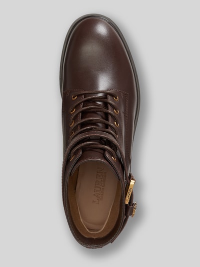 Lauren Ralph Lauren Schnürstiefel aus echtem Leder Dunkelbraun 3