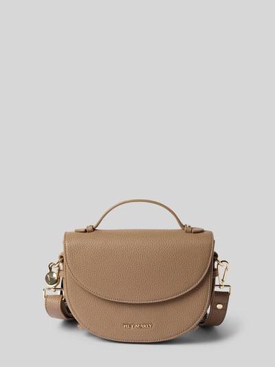 Hey Marly Ledertasche mit Label-Detail Modell 'Soul Sister' Taupe 2