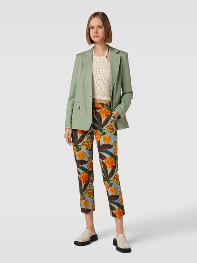 Weekend Max Mara Chino met all-over motief, model 'DOMINO' Blauw - 1