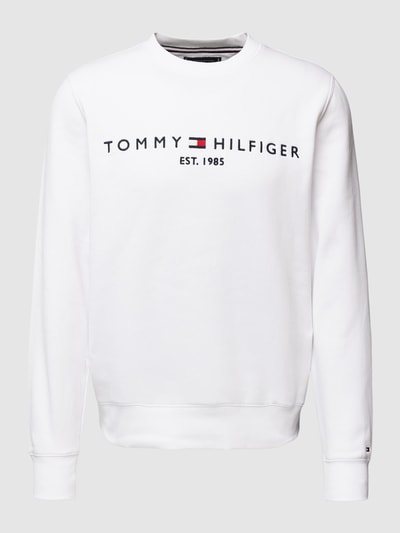 Tommy Hilfiger Sweatshirt mit Label-Stitching Weiss 2