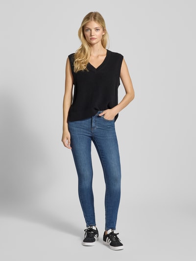 Only Skinny fit jeans van katoenmix, model 'WAUW' Donkerblauw - 1