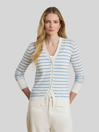 Lauren Ralph Lauren Regular Fit Strickjacke aus reiner Baumwolle Hellblau 4