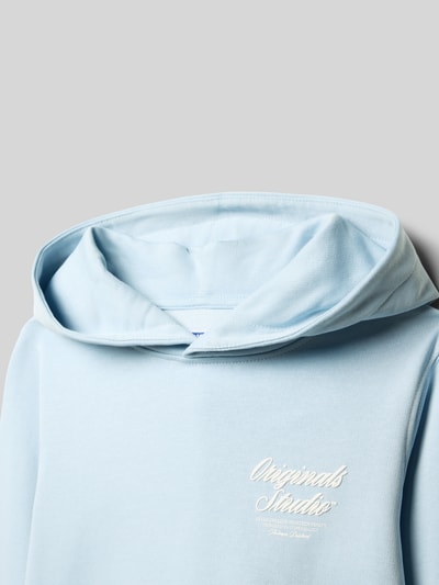 Jack & Jones Hoodie mit Label-Print und Känguru-Tasche Bleu 2