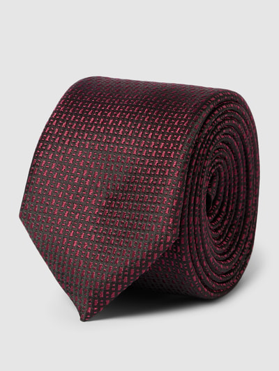 BOSS Stropdas met all-over motief Fuchsia - 2