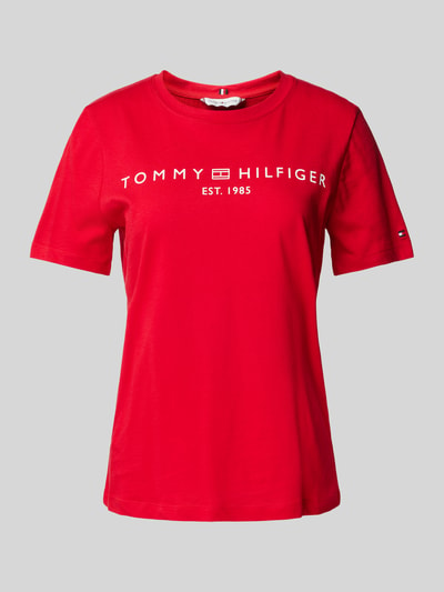 Tommy Hilfiger T-shirt z nadrukiem z logo Czerwony 2