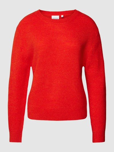 comma Casual Identity Gebreide pullover in effen design Rood - 2