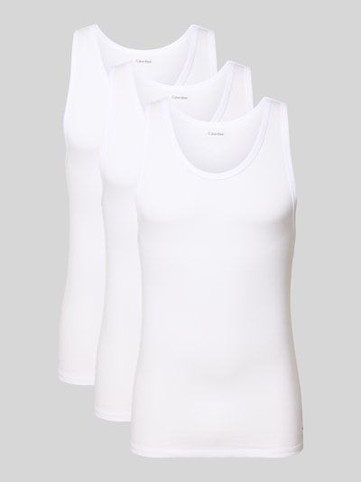 Calvin Klein Underwear Tanktop mit gerippten Abschlüssen im 3er-Pack Weiss 1