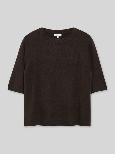 s.Oliver RED LABEL relaxed fit pullover met alpaca-aandeel Donkerbruin - 2