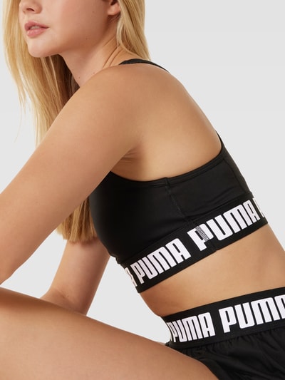 PUMA PERFORMANCE Bustier met racerback, model 'Mid Impact Puma Strong' Zwart - 3