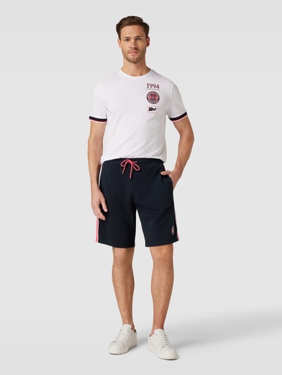 Christian Berg Men Regular Fit Sweatshorts mit Label-Badge Marine 1