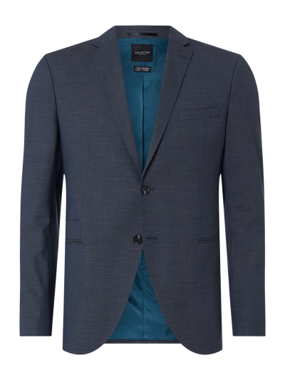 SELECTED HOMME Slim Fit 2-Knopf-Sakko mit Stretch-Anteil Modell 'Mazelogan' Blau 1