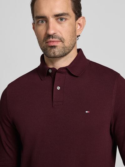 Tommy Hilfiger Regular Fit Poloshirt aus Baumwoll-Mix Bordeaux 3