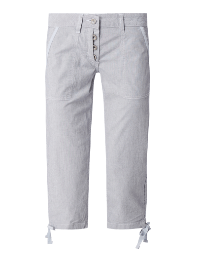 Tom Tailor Spodnie capri o kroju tapered fit z dodatkiem streczu  Błękitny 1