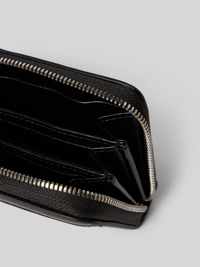 CK Calvin Klein Portemonnaie aus echtem Kalbsleder Modell 'Emossed' Black 3