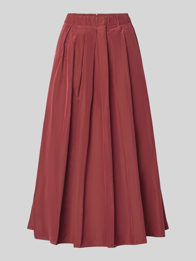 Weekend Max Mara spódnica midi z dodatkiem bawełny model 'FORMICA' Ciemnoczerwony 2