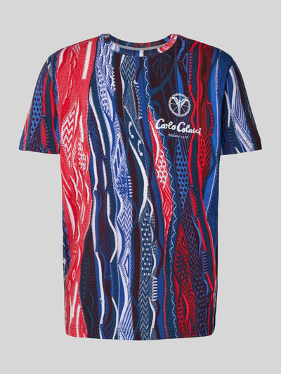 CARLO COLUCCI T-shirt z nadrukiem z logo Niebieski 2