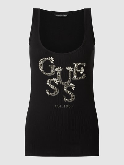 Guess Top mit Strasssteinen  Black 1