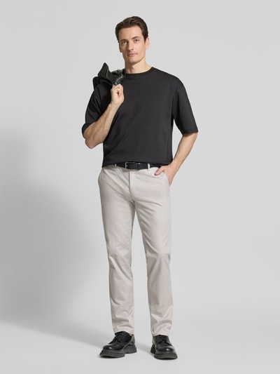 Brax Spodnie materiałowe o kroju slim fit z kieszeniami z tyłu Model 'Fabio' Jasnoszary 1
