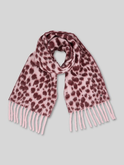 Marc Cain Schal aus Alpaka mit Fransenabschluss Rosa 2