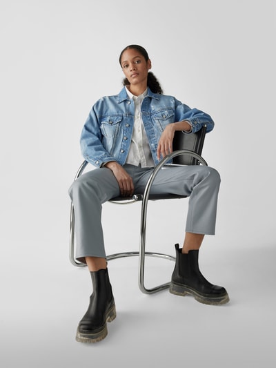 Boyish Cropped Jeansjacke im Oversized-Design Blau 6