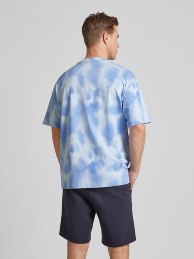 HUGO T-Shirt im Batik-Look Modell 'Dielo' Hellblau 5