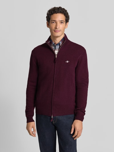 GANT Regular Fit Pullover aus reiner Wolle Bordeaux 4