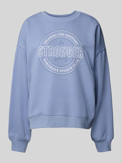 Stronger Relaxed Fit Sweatshirt mit überschnittenen Schultern Bleu 2