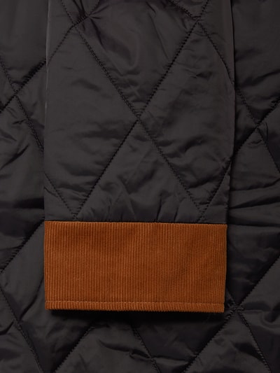 Barbour Steppmantel mit Cord-Besatz Modell 'MICKLEY' Black 3