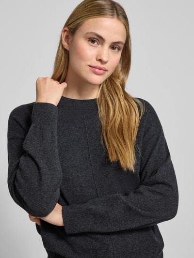 BOSS Relaxed fit gebreide pullover van puur kasjmier, model 'FASCONA' Zwart - 3