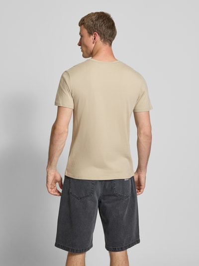 Superdry T-shirt z prążkowanym okrągłym dekoltem Beżowy 5