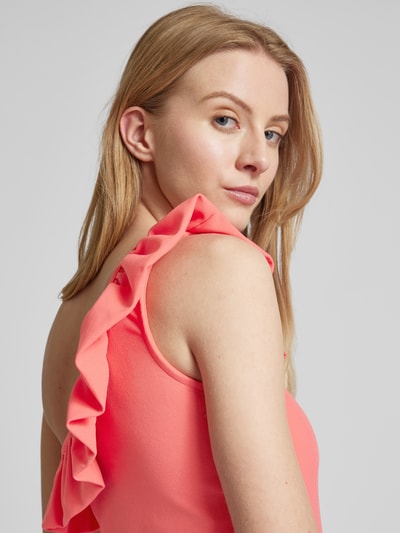 ICHI Top mit One-Shoulder-Träger Modell 'KATINE' Koralle 3