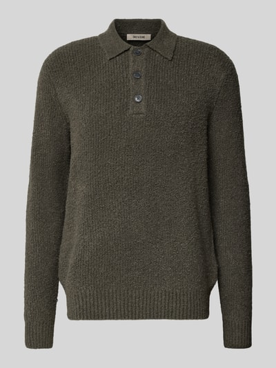 ONLY & SONS Sweter o kroju relaxed fit z mieszanki bawełny model 'DALE' Grafitowy 1