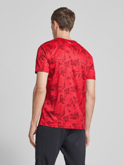 Christian Berg Men T-shirt met all-over motief Rood - 5